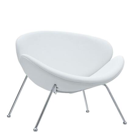 EAST END IMPORTS Nutshell Lounge Chair- White EEI-809-WHI